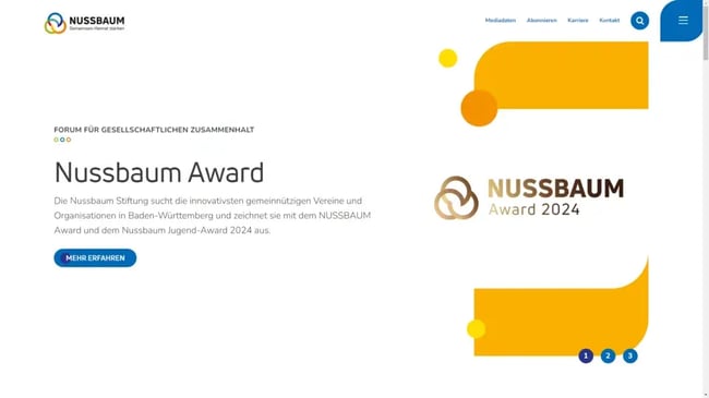 Corporate Website Relaunch for Nussbaum Medien with Pimcore